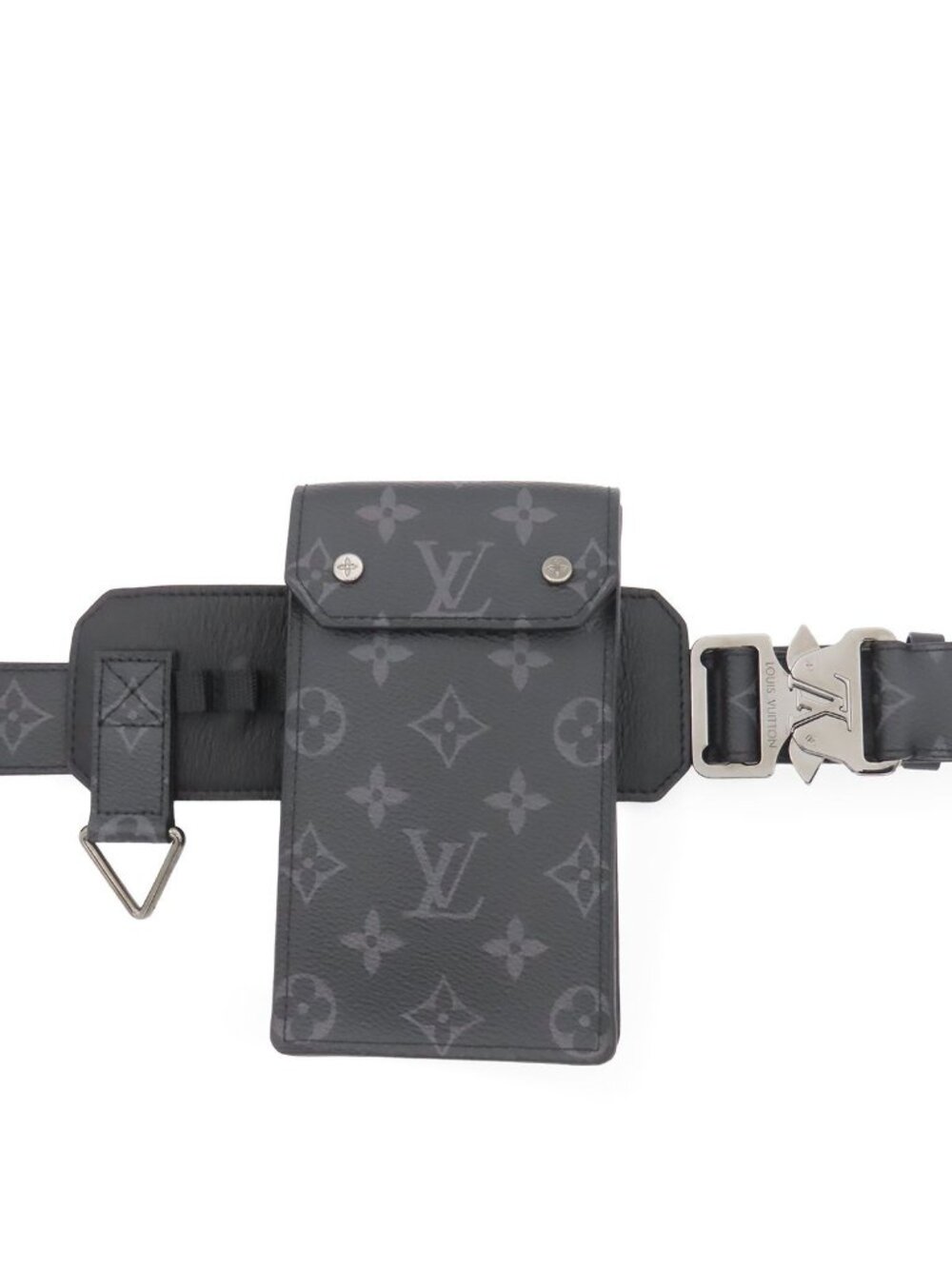 Louis Vuitton Ceinture Utility Black Gray Monogram Eclipse Belt Bag 90/36